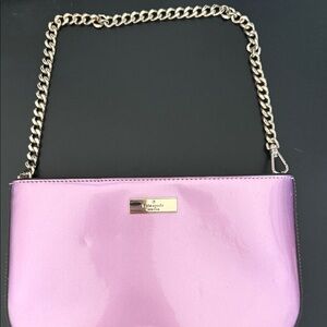 Kate Spade Lavender Wristlet with Gold Chain